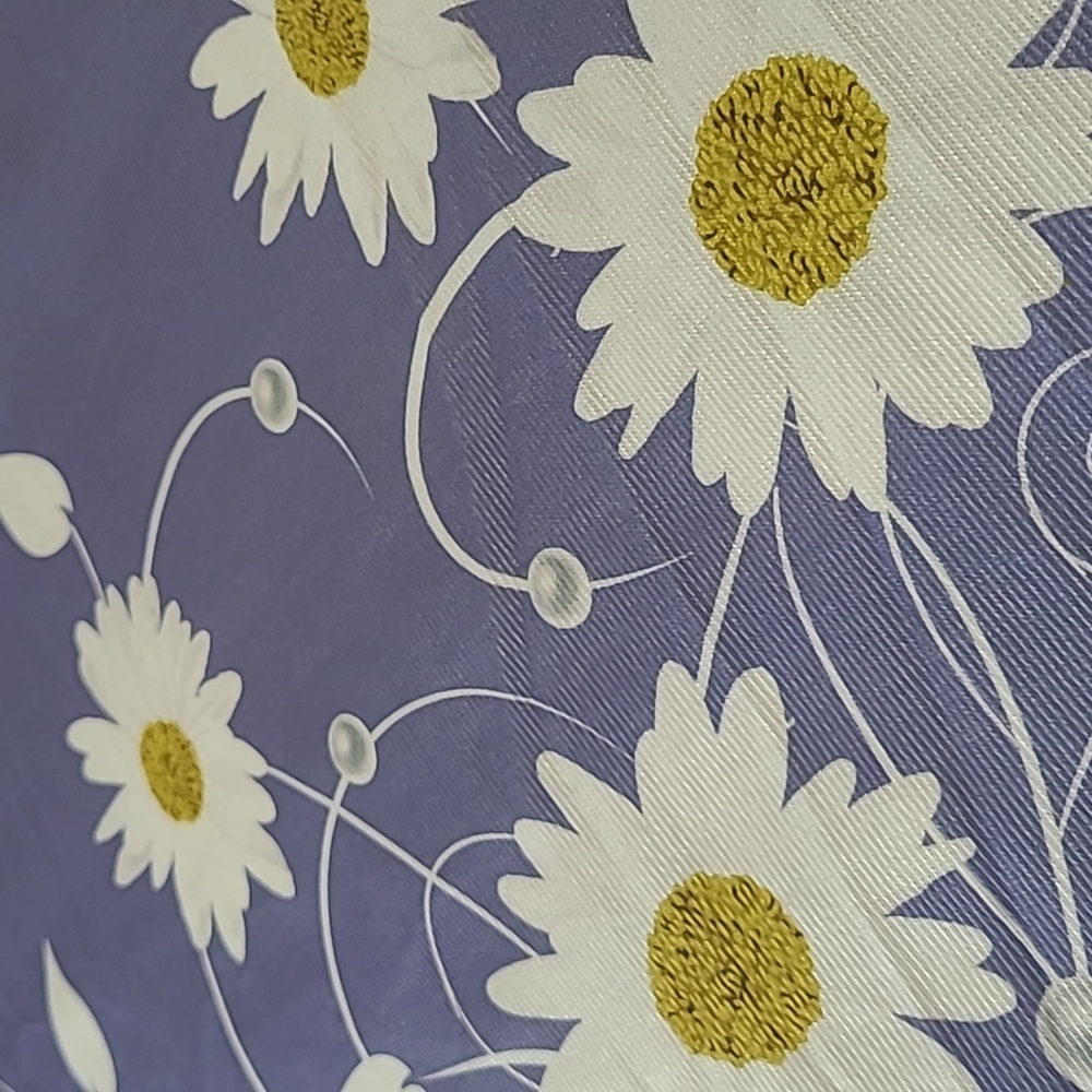 NEW Purple Tunic Top White Daisies Long Sleev Raglan Stretch PLUS XXL Emery Rose - Picture 7 of 10